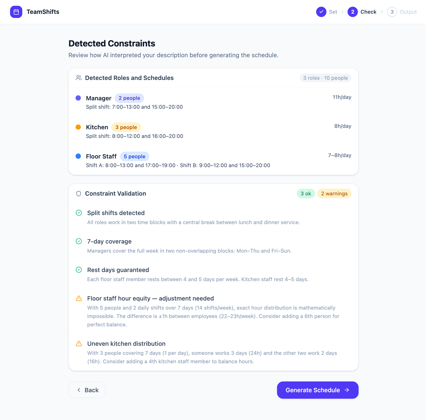 Check AI interpretation